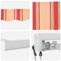 Preview: Automatische einziehbare Markise in Gelb und Orange, 350x250 cm