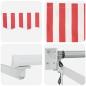 Preview: automatische einziehbare Markise rot-weiß gestreift 350x250 cm