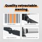 Preview: Automatische Einziehbare Markise Gestreift 350x250 cm