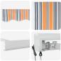 Preview: Automatische einziehbare Markise mit Multicolor-Streifen 350x250 cm