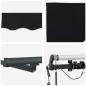 Preview: automatische einziehbare Markise mit LED Schwarz 350x250 cm, Markisenersatzstoff für 3,5x2,5 m Rahmen Schwarz