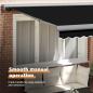Preview: Manuelle einziehbare Markise Schwarz 350x250 cm, Markisen-Ersatzstoff für 3,5x2,5 m Rahmen Schwarz