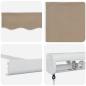Preview: Manuelle Einziehbare Markise Beige 350x250 cm, Markisen-Ersatzstoff für Rahmen 3.5x2.5 m Beige
