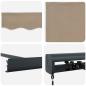 Preview: Manuelle einziehbare Markise Beige 350x250 cm, Markisenersatzstoff für 3,5x2,5 m Rahmen Beige