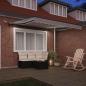 Preview: Automatische einziehbare Markise mit LED Hellgrau 350x250 cm, Markisenersatzstoff für Rahmen 3,5x2,5 m Hellgrau