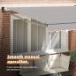 Preview: manuelle einziehbare Markise hellgrau 350x250 cm, Markisen-Ersatzstoff für 3.5x2.5 m Rahmen hellgrau
