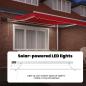 Preview: manuelle einziehbare Markise mit LED Rot 350x250 cm, Markisen-Ersatzstoff für 3.5x2.5 m Rahmen Rot