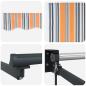Preview: manuelle einziehbare Markise buntgestreift 400x300 cm