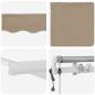 Preview: Automatische Einziehbare Markise Beige 400x300 cm, Markisen-Ersatzstoff für 4x3 m Rahmen Beige