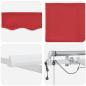 Preview: Automatische einziehbare Markise mit LED Rot 400x300 cm, Markisenersatzstoff für 4x3 m Rahmen Rot
