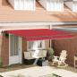 Preview: Automatische einziehbare Markise Rot 400x300 cm, Markisenersatzstoff für 4x3 m Rahmen Rot