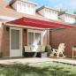 Preview: Automatische Einziehbare Markise Rot 400x300 cm, Markisenersatzstoff für 4x3 m Rahmen Rot