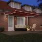 Preview: Manuelle einziehbare Markise mit LED Orange und Braun 400x350 cm