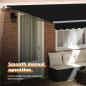 Preview: Manuelle einziehbare Markise Schwarz 400x350 cm, Markisenersatzstoff für 4x3,5 m Rahmen Schwarz
