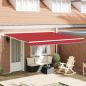 Preview: ARDEBO.de - manuelle einziehbare Markise Rot 400x350 cm, Markisenersatzstoff für Rahmen 4x3,5 m Rot