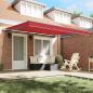 Preview: Automatische Einziehbare Markise Rot 400x350 cm, Markisen-Ersatzstoff für 4x3,5 m Rahmen Rot