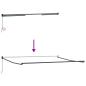 Preview: manuelle einziehbare Markise Gelb und Orange 450x300 cm