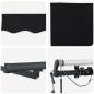 Preview: Automatische Einziehbare Markise mit LED Schwarz 450x300 cm, Markisenersatzstoff für 4,5x3 m Rahmen Schwarz