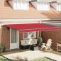 Preview: ARDEBO.de - Manuelle Einziehbare Markise Rot 450x300 cm, Markisenersatzstoff für 4.5x3 m Rahmen Rot