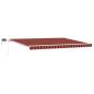 Preview: Manuelle einziehbare Markise mit LED in Orange und Braun 450x350 cm