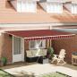Preview: ARDEBO.de - Automatische Einziehbare Markise Orange und Braun 450x350 cm