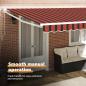 Preview: Manuelle Einziehbare Markise Orange und Braun 500x300 cm