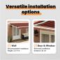 Preview: Manuelle Einziehbare Markise Orange und Braun 500x300 cm
