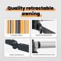 Preview: Automatische Einziehbare Markise Multicolor Streifen 500x300 cm