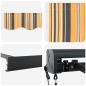 Preview: Automatische einziehbare Markise Multicolor Streifen 500x300 cm