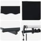 Preview: Automatische Einziehbare Markise Schwarz 500x300 cm, Markisenersatzstoff für 5x3 m Gestell Schwarz