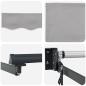 Preview: Automatische Einziehbare Markise Helles Grau 500x300 cm, Markisenersatzstoff für 5x3 m Rahmen Helles Grau