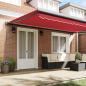 Preview: Automatische Einziehbare Markise Rot 500x300 cm, Markisenersatzstoff für 5x3 m Rahmen Rot