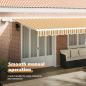 Preview: Manuelle einziehbare Markise mit LED Mehrfarbigen Streifen 600x300 cm