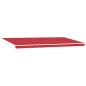 Preview: Rote manuelle einziehbare Markise 600x300 cm, Markisen-Ersatzstoff 6x3 m Rot