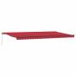 Preview: Rote manuelle einziehbare Markise 600x300 cm, Markisen-Ersatzstoff 6x3 m Rot