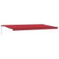 Preview: Automatische Einziehbare Markise Rot 600x300 cm, Markisenersatzstoff für 6x3 m Rahmen Rot