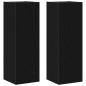 Preview: 12-teiliges TV-Schrank-Set Wandmontiert Schwarz Eichen Holzwerkstoff, Wandmontierte TV-Schränke - 2 Stück, Schwarz Eiche, 30,5x30x90 cm, Hergestellt aus Holzwerkstoff, TV-Schränke 2 Stück Schwarz Eiche 100x30x30 cm Holzwerkstoff