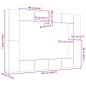 Preview: 12-teiliges TV-Schrank-Set Wandmontiert Schwarz Eichen Holzwerkstoff, Wandmontierte TV-Schränke - 2 Stück, Schwarz Eiche, 30,5x30x90 cm, Hergestellt aus Holzwerkstoff, TV-Schränke 2 Stück Schwarz Eiche 100x30x30 cm Holzwerkstoff