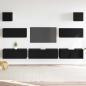 Preview: 7-teiliger wandmontierter TV-Schrank Schwarz Eiche Holzwerkstoff