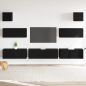Preview: 7-teiliger wandmontierter TV-Schrank Schwarz Eiche Holzwerkstoff