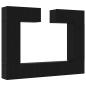 Preview: 8-teiliges TV-Schrankset Wandmontierte schwarze Eiche Spanplatte, Schwarzer Eichen TV-Ständer 80x30x30 cm aus Spanplatte, Wandmontierte TV-Schränke - 2 Stück schwarze Eiche, 30.5x30x90 cm, aus Spanplatte, TV-Schränke 2 Stück schwarze Eiche 100x30x30 cm Sp