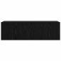 Preview: 8-teiliges TV-Schrankset Wandmontierte schwarze Eiche Spanplatte, Schwarzer Eichen TV-Ständer 80x30x30 cm aus Spanplatte, Wandmontierte TV-Schränke - 2 Stück schwarze Eiche, 30.5x30x90 cm, aus Spanplatte, TV-Schränke 2 Stück schwarze Eiche 100x30x30 cm Sp