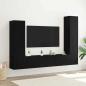 Preview: 4-teiliges TV-Schrank Set Wandmontiert Schwarze Eiche Engineered Wood Produktmanagementsystem
