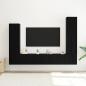 Preview: 4-teiliges TV-Schrank Set Wandmontiert Schwarze Eiche Engineered Wood Produktmanagementsystem