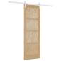 Preview: Schiebetür mit Zubehörset 73,5x211 cm Massivholz Kiefer, Innentür "ORKDAL" 73,5x211x4 cm Massivholz Kiefer
