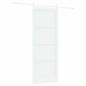 Preview: Schiebetür mit Hardware Set Weiß 83x211 cm Massivholz Kiefer, Innentür 'ORKDAL'Weiß 83x211x4 cm Massivholz Kiefer