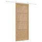 Preview: Schiebetür mit Hardware-Set 86x211 cm Massivholz Kiefer, Innentür 'ORKDAL'86x211x4 cm Massivholz Kiefer