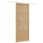 Preview: Schiebetür mit Hardware Set 93x232 cm Massivholz Kiefer, Innentür 'ORKDAL'93x232x4 cm Massivholz Kiefer