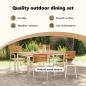 Preview: Garten Essgruppe 5 pcs Massives Teakholz und Edelstahl
