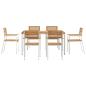 Preview: Garten Essgruppe 7 pcs Massives Teakholz und Edelstahl